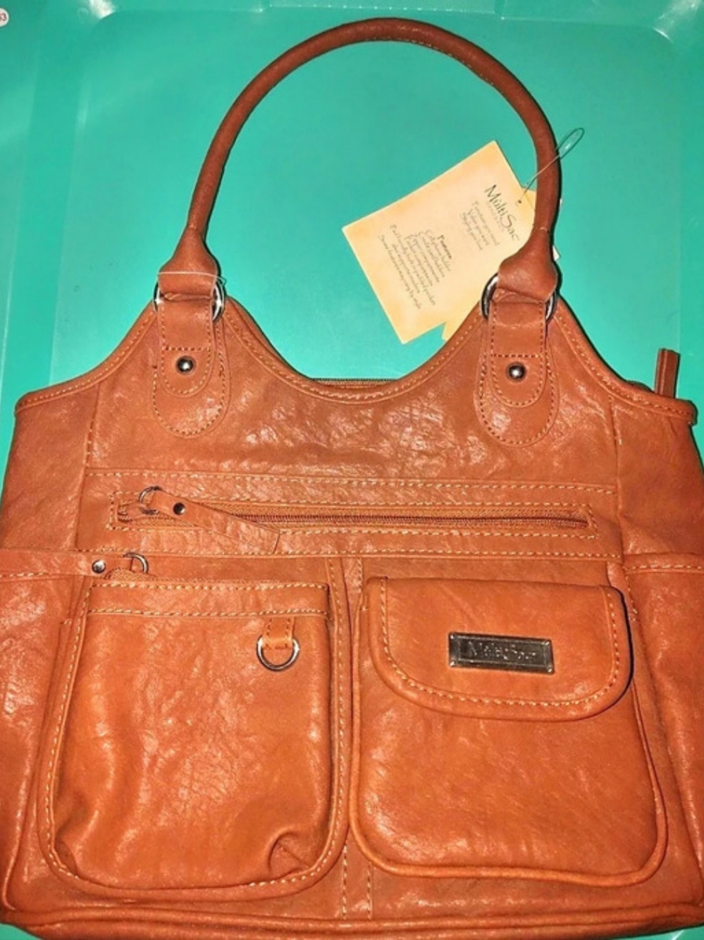 MultiSac Brown Shoulder Bag With Zip Pouch